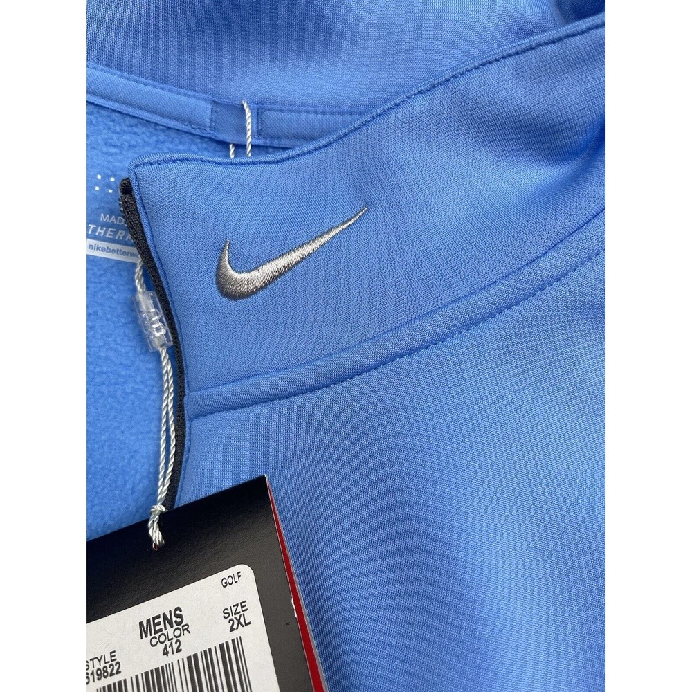 NIKE GOLF Fit 1/4 Zip Pullover Fleece Tour Performance Blue Mens 2XL NWT - Picture 12 of 13